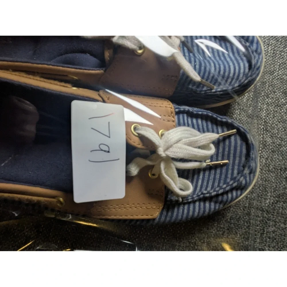 Keds Glimmer Womens Dream Memory Foam Striped Navy Blue Boat Shoes Size‎ 8